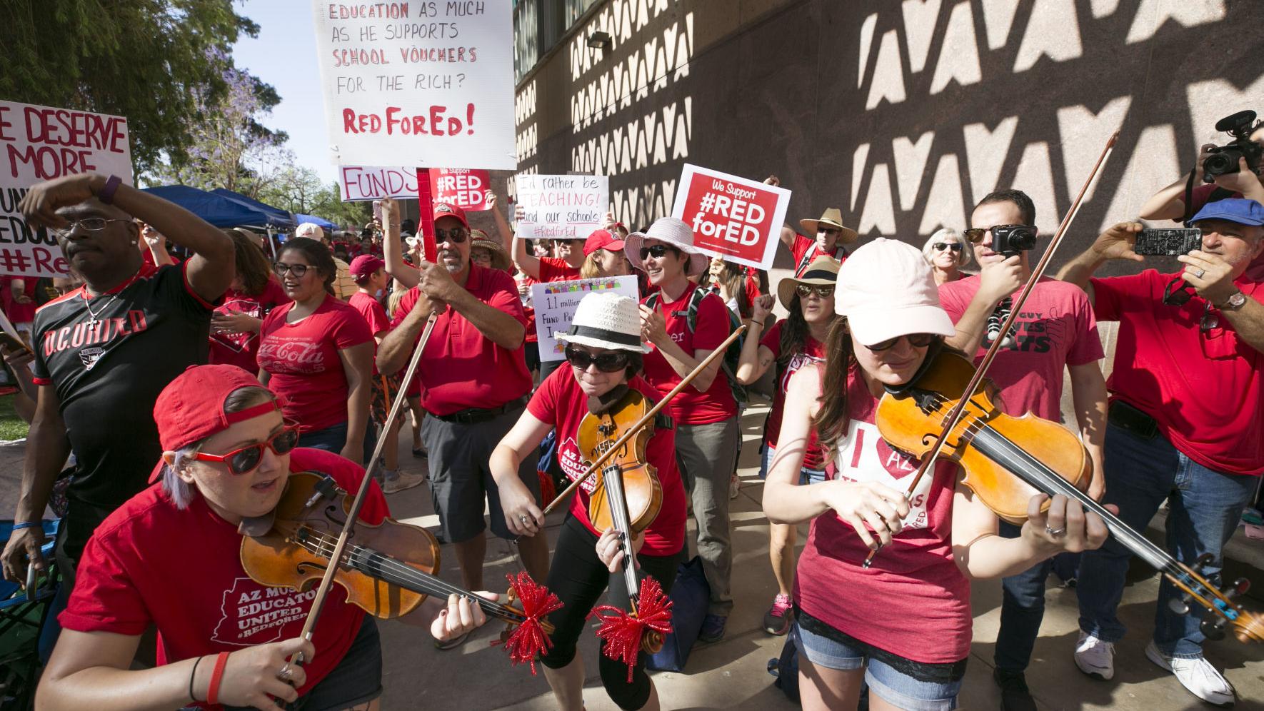 Arizona teacher walkout to continue Thursday as state budget approval sputters